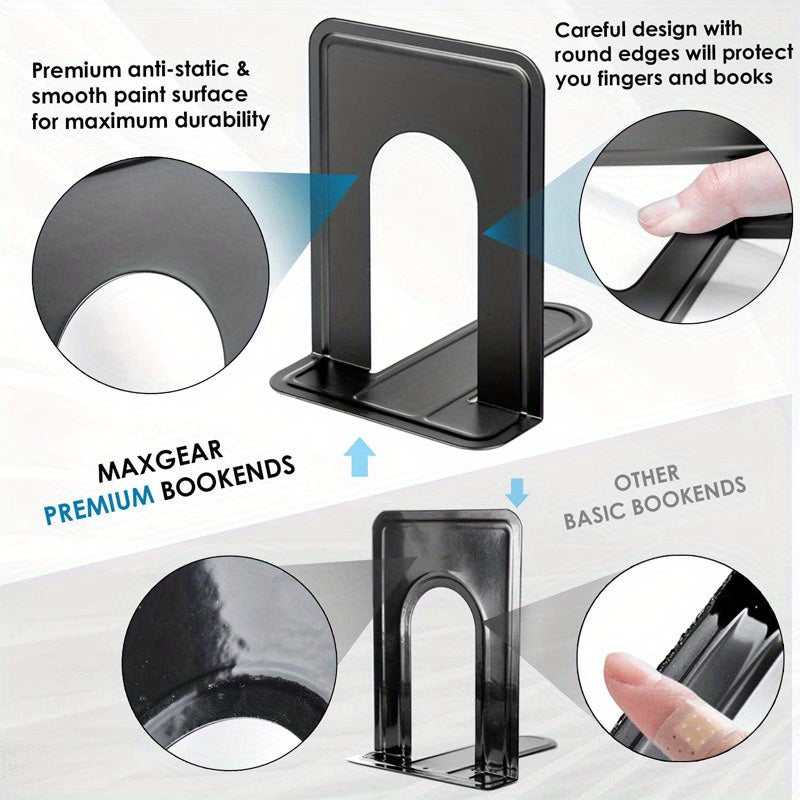 Universal Heavy Metal Book End Office Bookshelf Holder