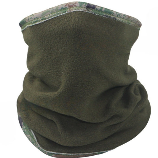 Camouflage Outdoor Sports Neck Gaiter Plus Velvet Windproof Mask