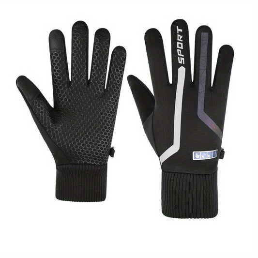 Winter Sports Skiing Warm Gloves For Men Waterproof Thick Gloves