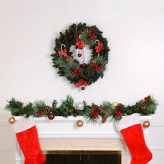 10pcs Mini Pine Needles Christmas Tree with Flowers and Bran