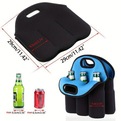 Reusable Neoprene Beer Tote Bag for Travel and Camping