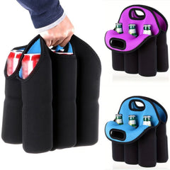 Reusable Neoprene Beer Tote Bag for Travel and Camping