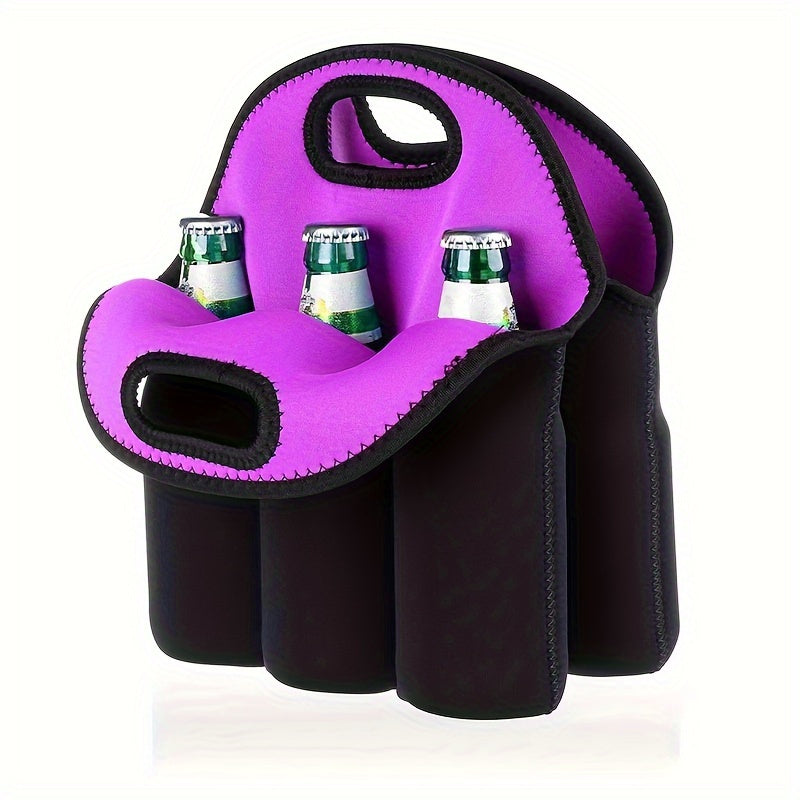 Reusable Neoprene Beer Tote Bag for Travel and Camping