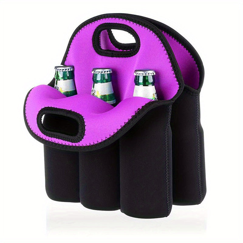 Reusable Neoprene Beer Tote Bag for Travel and Camping