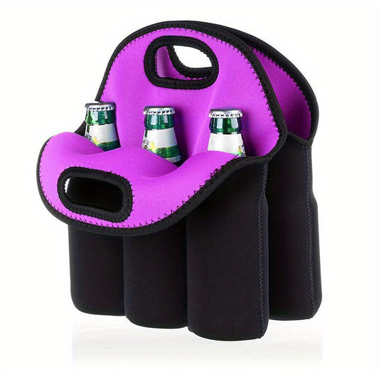 Reusable Neoprene Beer Tote Bag for Travel and Camping