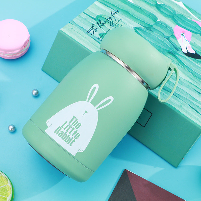 300ml Stainless Steel Insulation Cup Portable Rabbit Water Bottle