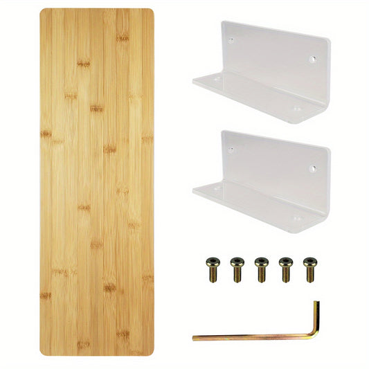 Bamboo Computer Heightening Bracket Display Pad w/ 2 Adjustable Heights