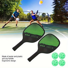 Pickleball Racket Set 2 Rackets 4 Balls 1 Storage Bag Outdoor Sports