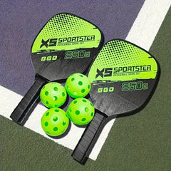 Pickleball Racket Set 2 Rackets 4 Balls 1 Storage Bag Outdoor Sports