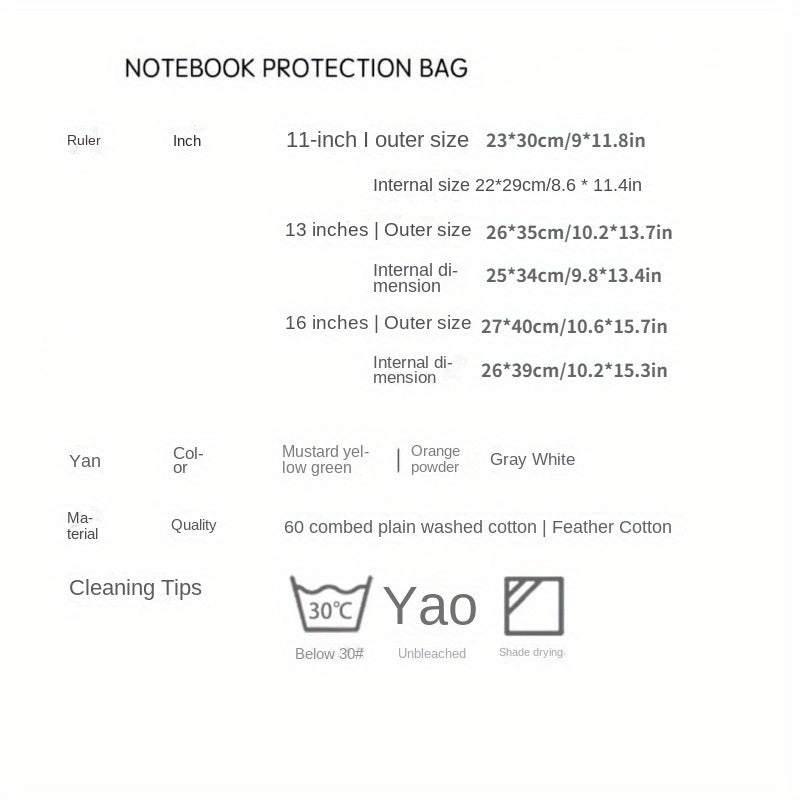 Space Cotton Embroidery Computer Bag Lightweight Protective Cover