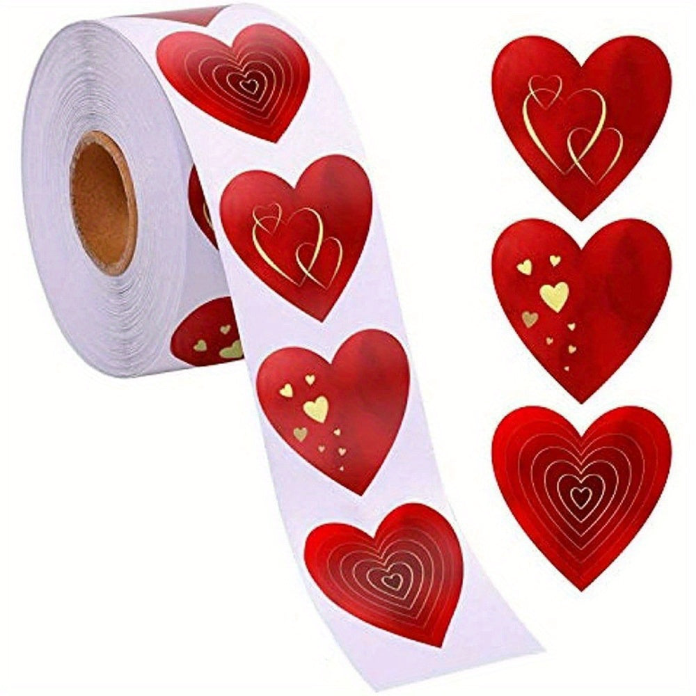 500pcs Heart Stickers Love Self Adhesive Card Sticker