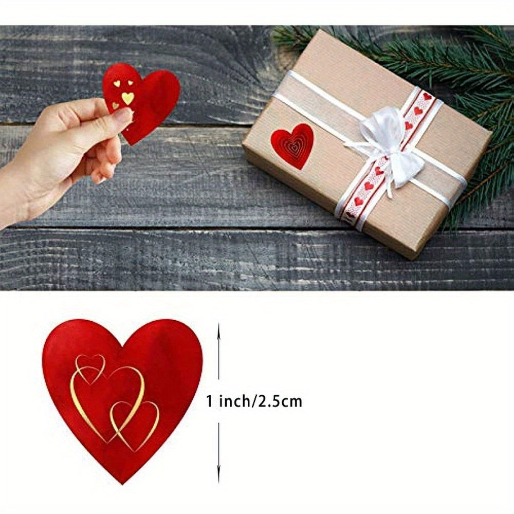 500pcs Heart Stickers Love Self Adhesive Card Sticker