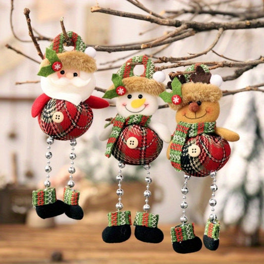 Christmas Hanging Decoration Snowman Deer Bear Doll Pendant