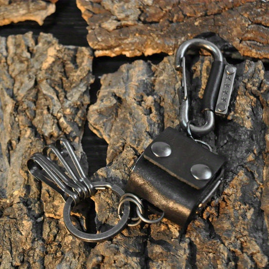 Retro Cowhide Key Chain Ornament Hanging Keychain Accessory