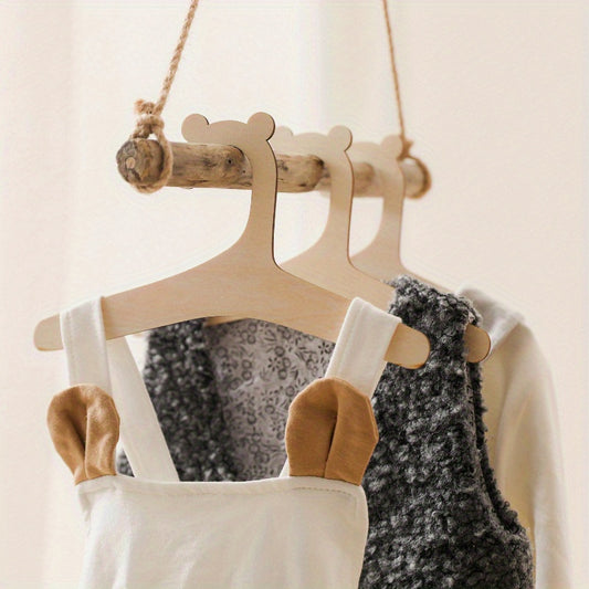 Wooden Bear Kids Hanger for Clothing Stores