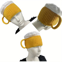 Funny 3D Cup Knitted Hat Winter Warm Cap For Women Men