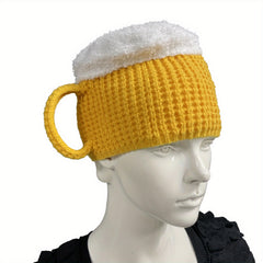 Funny 3D Cup Knitted Hat Winter Warm Cap For Women Men