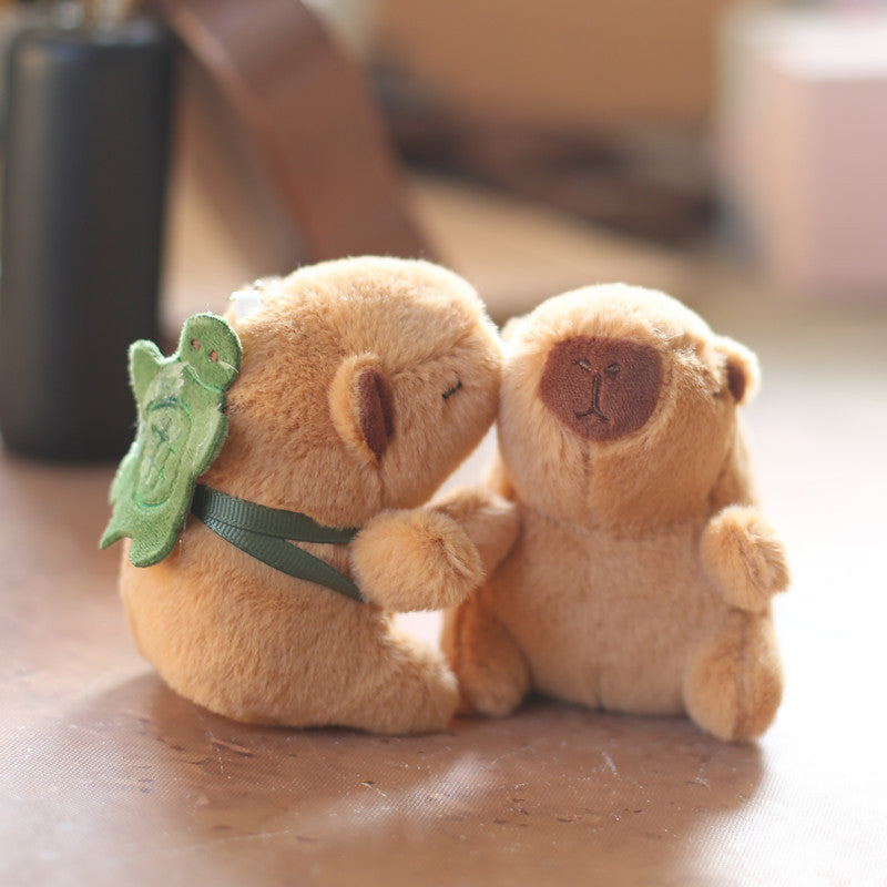 Capybara Pendant Plush Toy Stuffed Animals Doll Bag Keychain