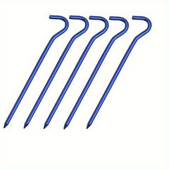 5pcs Aluminum Tent Stakes Hook Garden Stakes Ground Spikes Hammock Camping