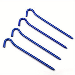 5pcs Aluminum Tent Stakes Hook Garden Stakes Ground Spikes Hammock Camping