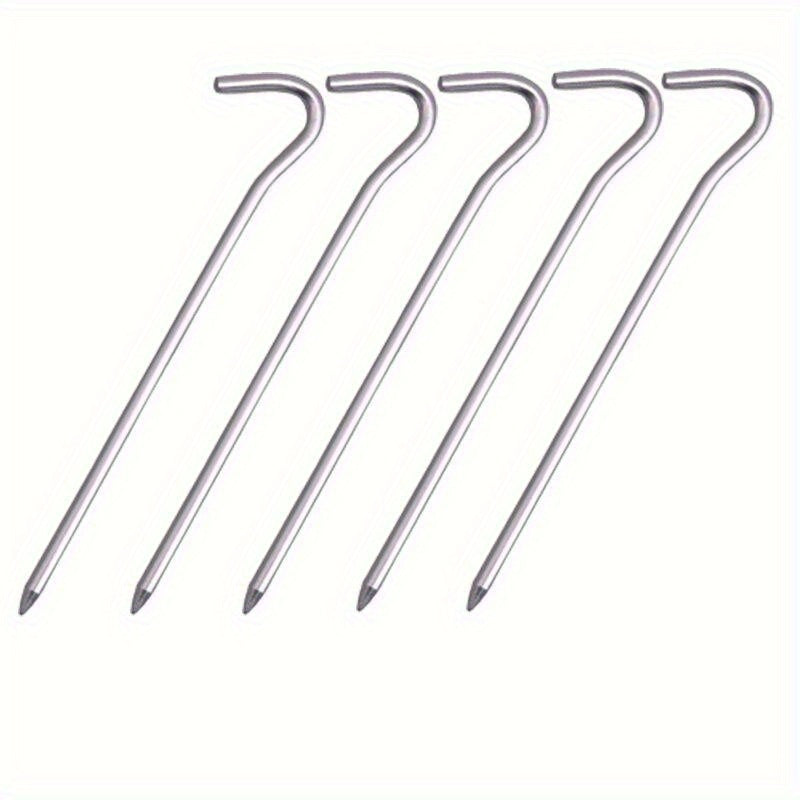 5pcs Aluminum Tent Stakes Hook Garden Stakes Ground Spikes Hammock Camping