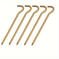 5pcs Aluminum Tent Stakes Hook Garden Stakes Ground Spikes Hammock Camping