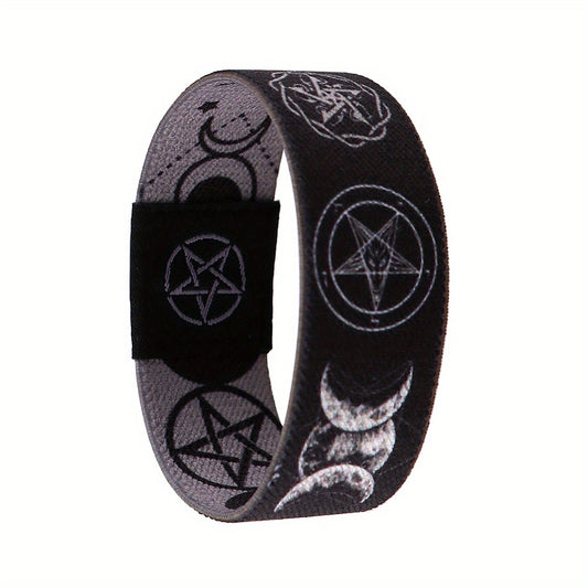 Mystical Moon & Pentagram Elastic Bracelet