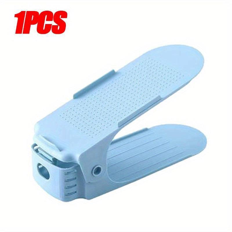 Adjustable Plastic Shoe Rack Double Layer Shoe Stacker Space Saving Shoe Storage
