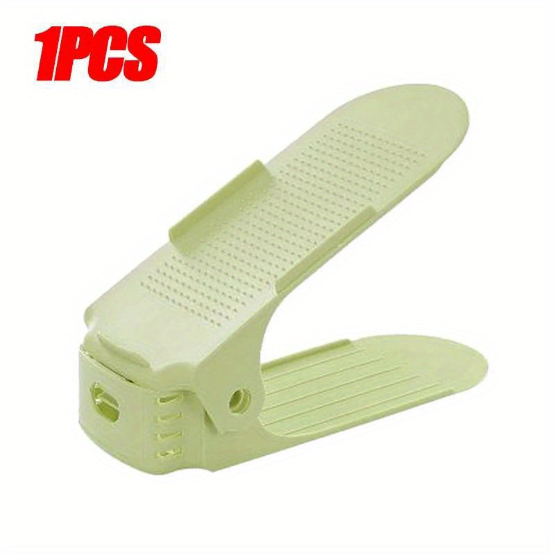 Adjustable Plastic Shoe Rack Double Layer Shoe Stacker Space Saving Shoe Storage