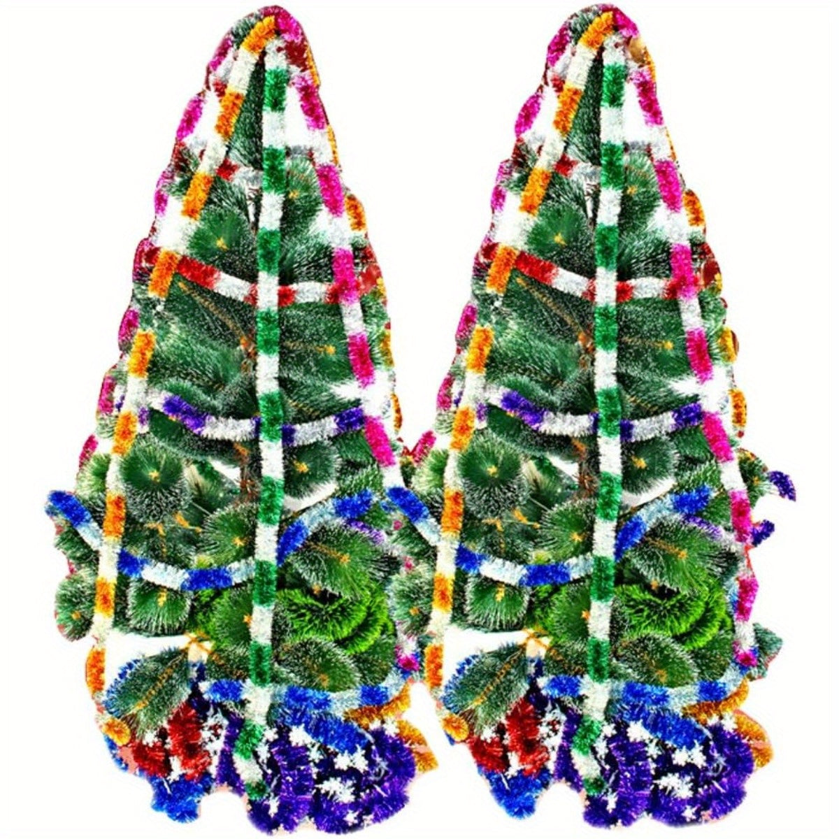2-Color Holiday Tops Pull Flower Ribbons for Christmas Tree Pendants