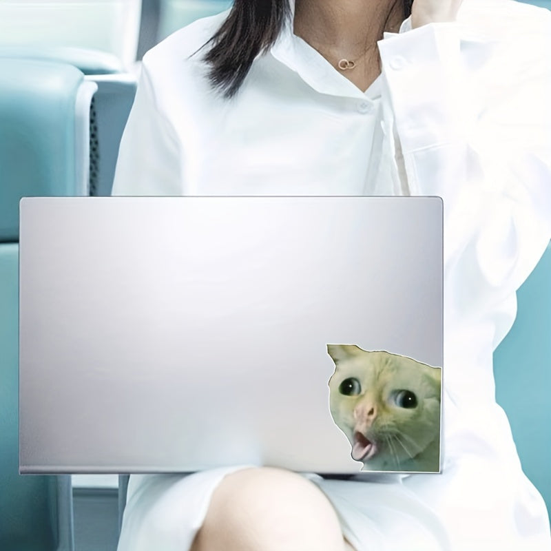 Funny Coughing Cat Meme Vinyl Waterproof Sticker