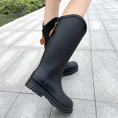 Clover Decor Solid Rain Boots Waterproof Non Slip Outdoor PVC Shoes