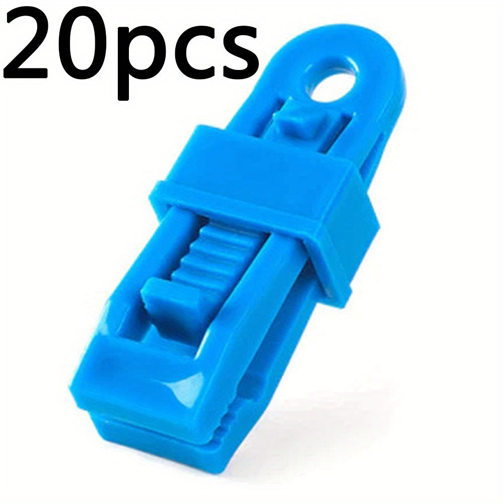 Adjustable Windproof Tent Clips 20pcs For Tarp & Shades Cloth Camping