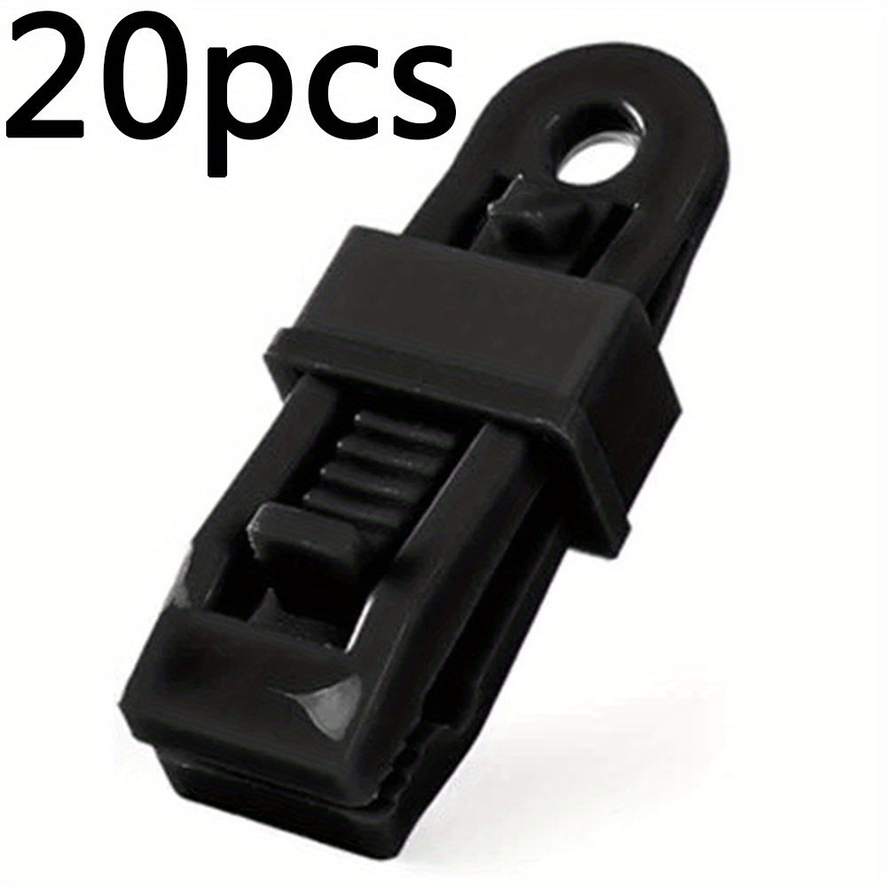Adjustable Windproof Tent Clips 20pcs For Tarp & Shades Cloth Camping