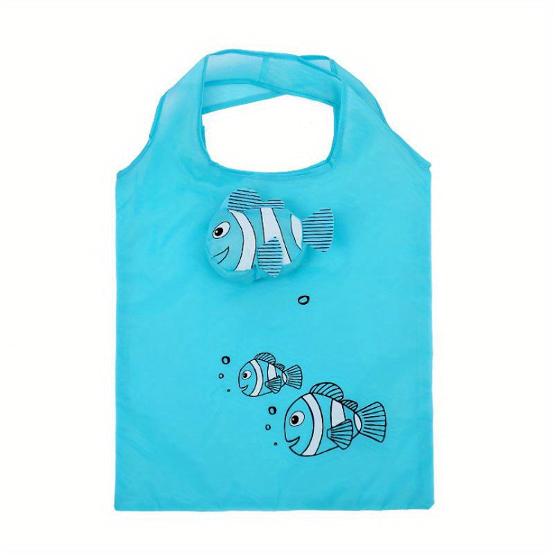 Hot Little Fish Reusable Folding Shopping Bag Travel Grocery Bags Tote
