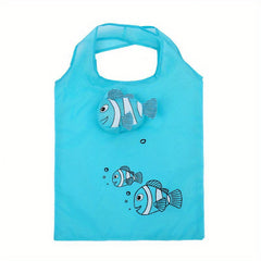Hot Little Fish Reusable Folding Shopping Bag Travel Grocery Bags Tote