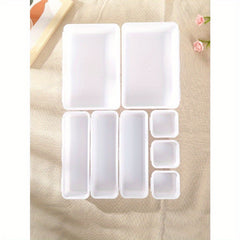 8pcs Drawer Organiser Plastic Storage Trays for Kitchen