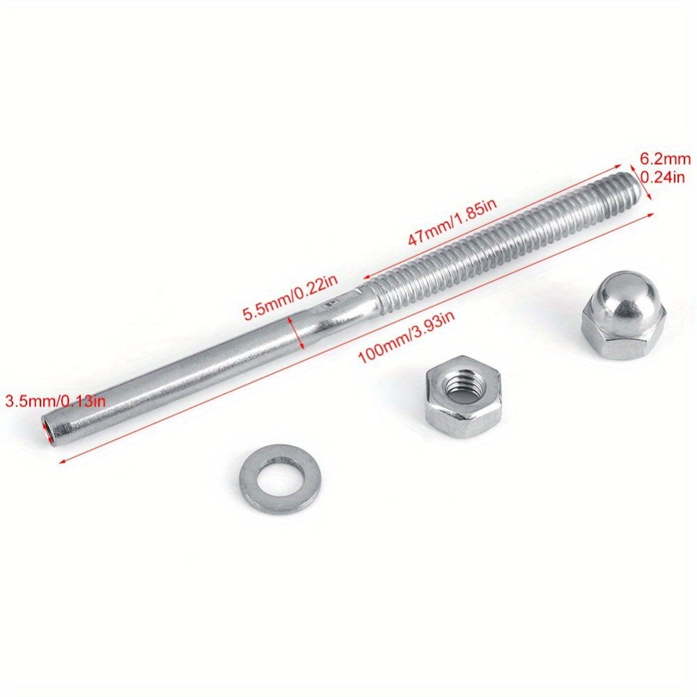 10pcs Stainless Steel Cable Tensioners for 1/8 Cable Railing