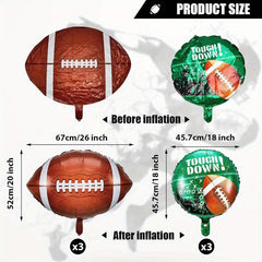 6pcs Football Balloon Set Birthday Party Decoration