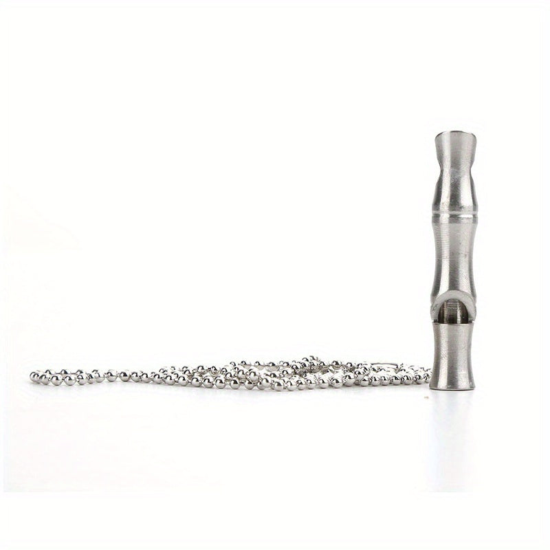 Mini Stainless Steel Bamboo Whistle High Decibel Survival Outdoor Emergency