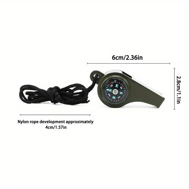 2pcs 3-in-1 Survival Whistle Loud Outdoor Lifesaving Equipment