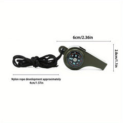 2pcs 3-in-1 Survival Whistle Loud Outdoor Lifesaving Equipment