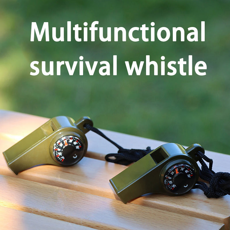 2pcs 3-in-1 Survival Whistle Loud Outdoor Lifesaving Equipment