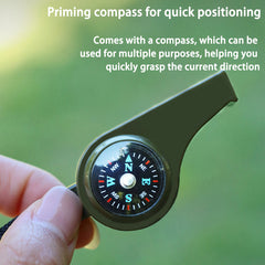 2pcs 3-in-1 Survival Whistle Loud Outdoor Lifesaving Equipment