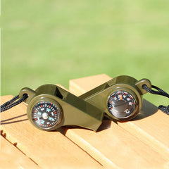 2pcs 3-in-1 Survival Whistle Loud Outdoor Lifesaving Equipment