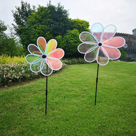 Colorful Reflective Windmill Outdoor Decoration Toy