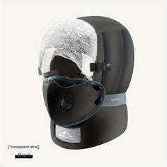 Winter Ski Hat With Goggles For Men Women Outdoor Sports Cycling Hat