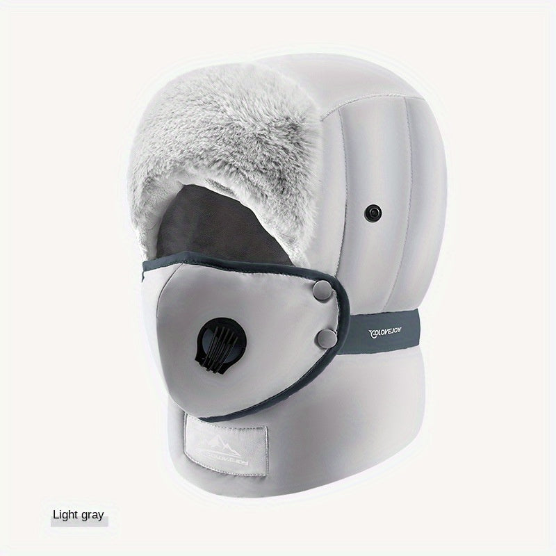 Winter Ski Hat With Goggles For Men Women Outdoor Sports Cycling Hat