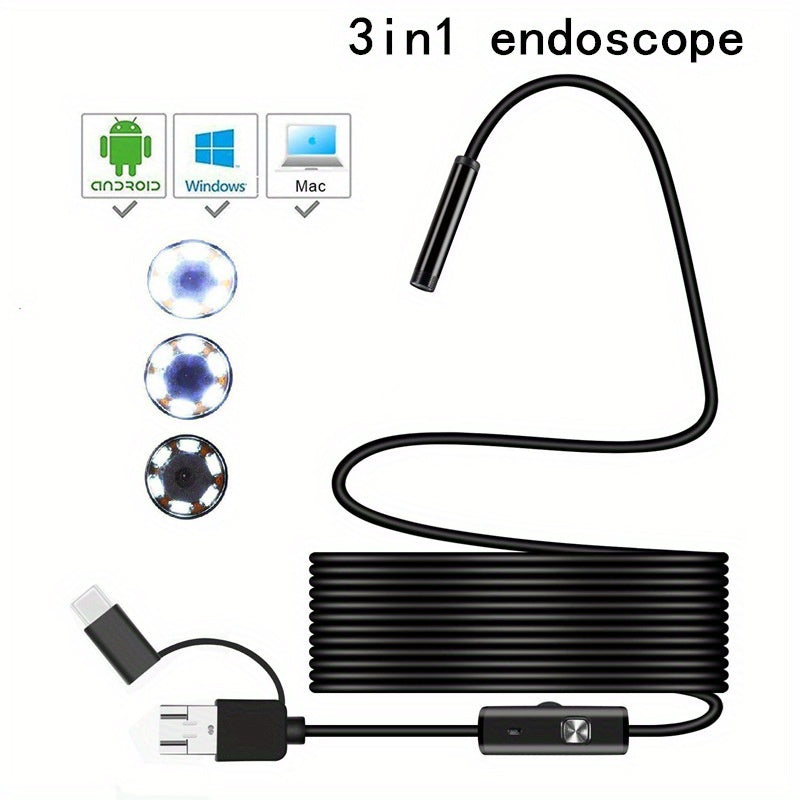 5.5mm Car Inspection Endoscope Camera Magnet Waterproof Mirror Android