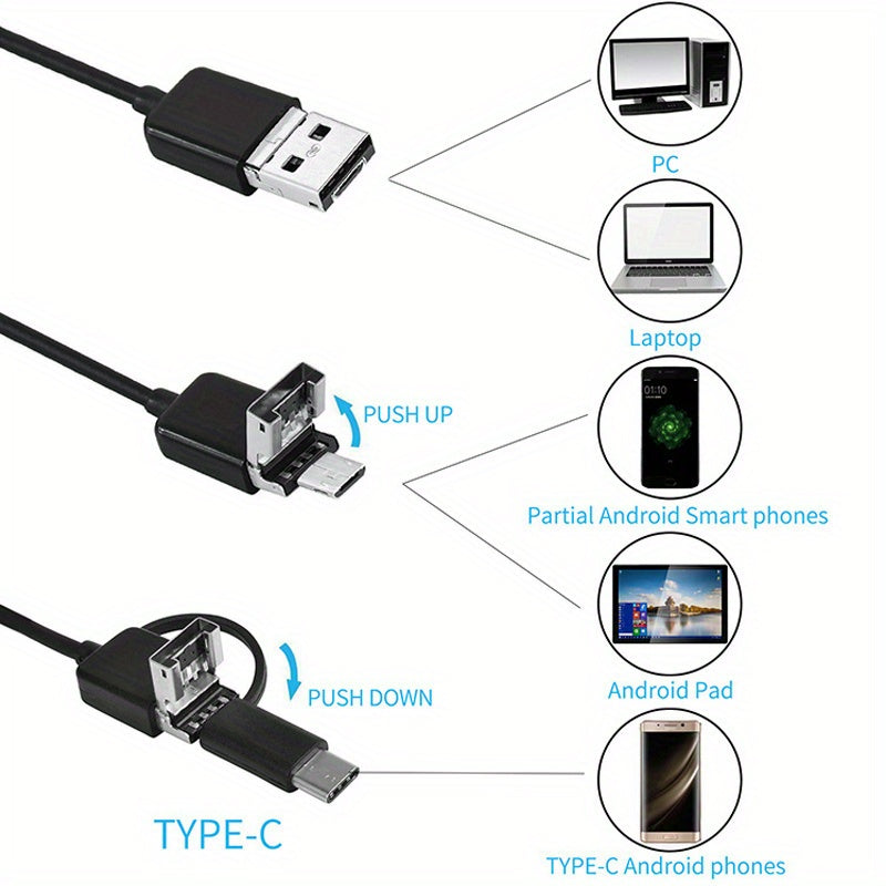 5.5mm Car Inspection Endoscope Camera Magnet Waterproof Mirror Android